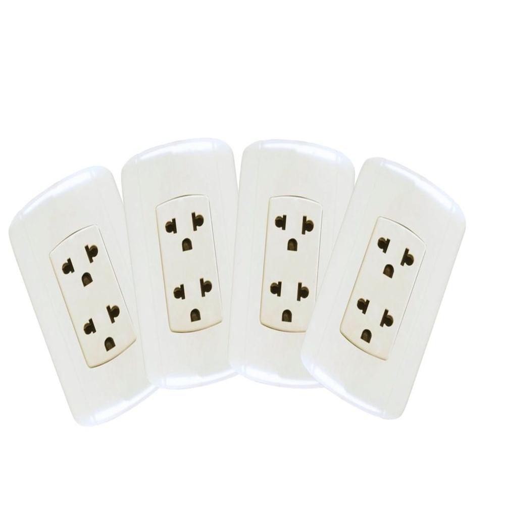 pack 4 unidades tomacorriente Doble clásico home light