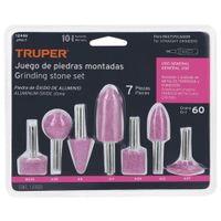Juego de 7 piedras montadas zanco 1/4"", uso general, Truper