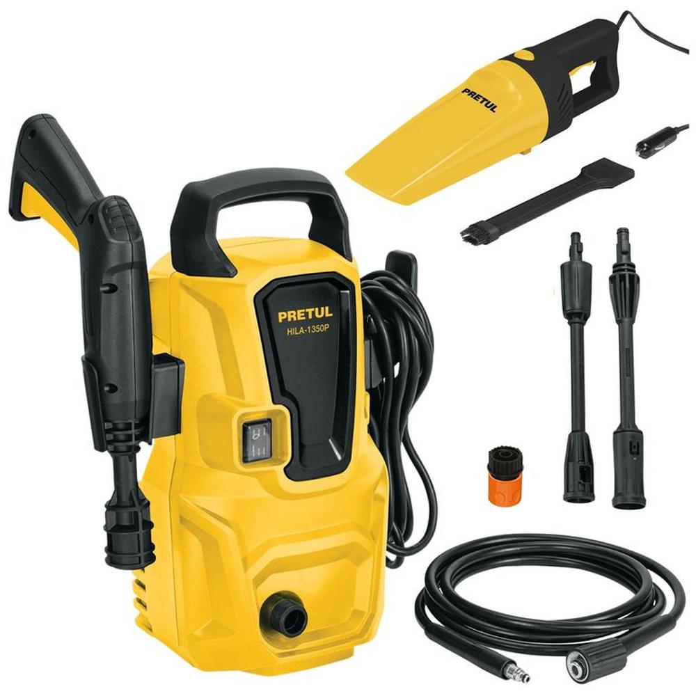 Hidrolavadora alta presión 1350 PSI,  Aspiradora de auto TERRYCOMBO