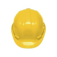 Casco amarillo para operarios con ajuste de intervalos