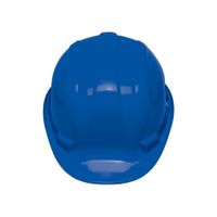 Casco azul de electricista y operarios técnicos