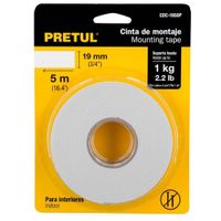 Cinta Doble Cara Pretul 19mm x 5m