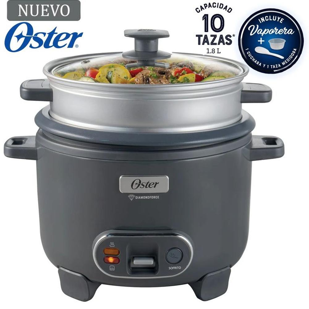 Olla Arrocera Oster 1.8L 3 en 1 Función de Sofrito Gris CKSTRC10DFSKE