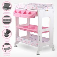 Bañera Cambiador 3 pisos para Bebé ""NATIEL"" Pink