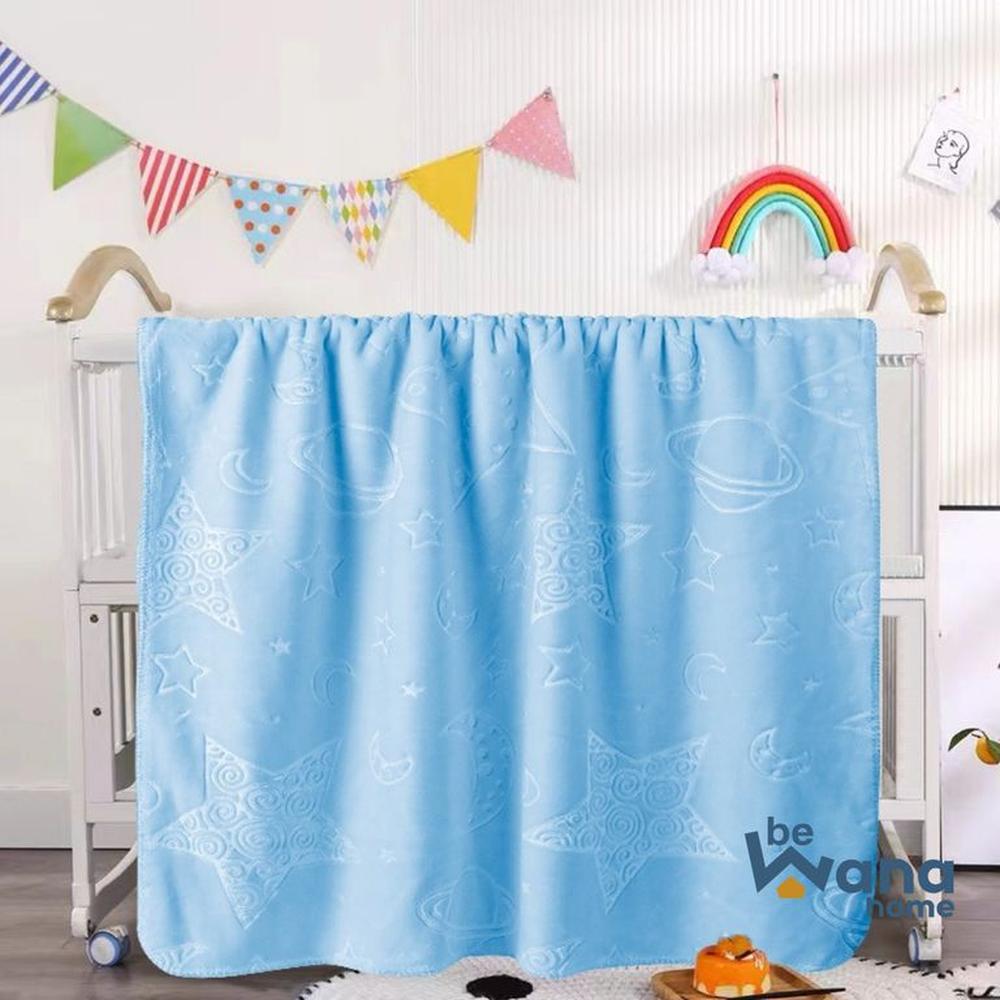 Manta para Bebe Suave Polar Alto Relieve Blue