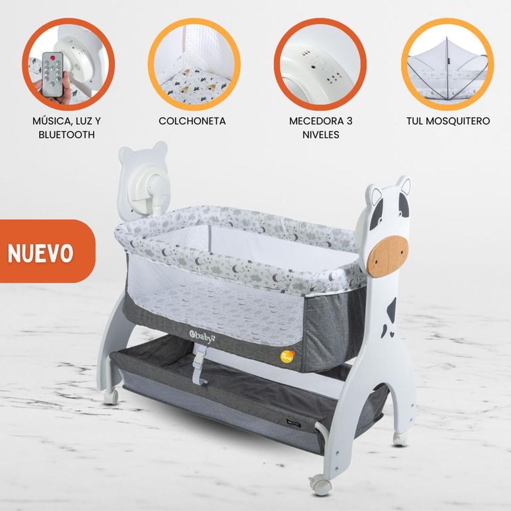 Cuna Colecho para Bebe EBABY «AURA» Gray