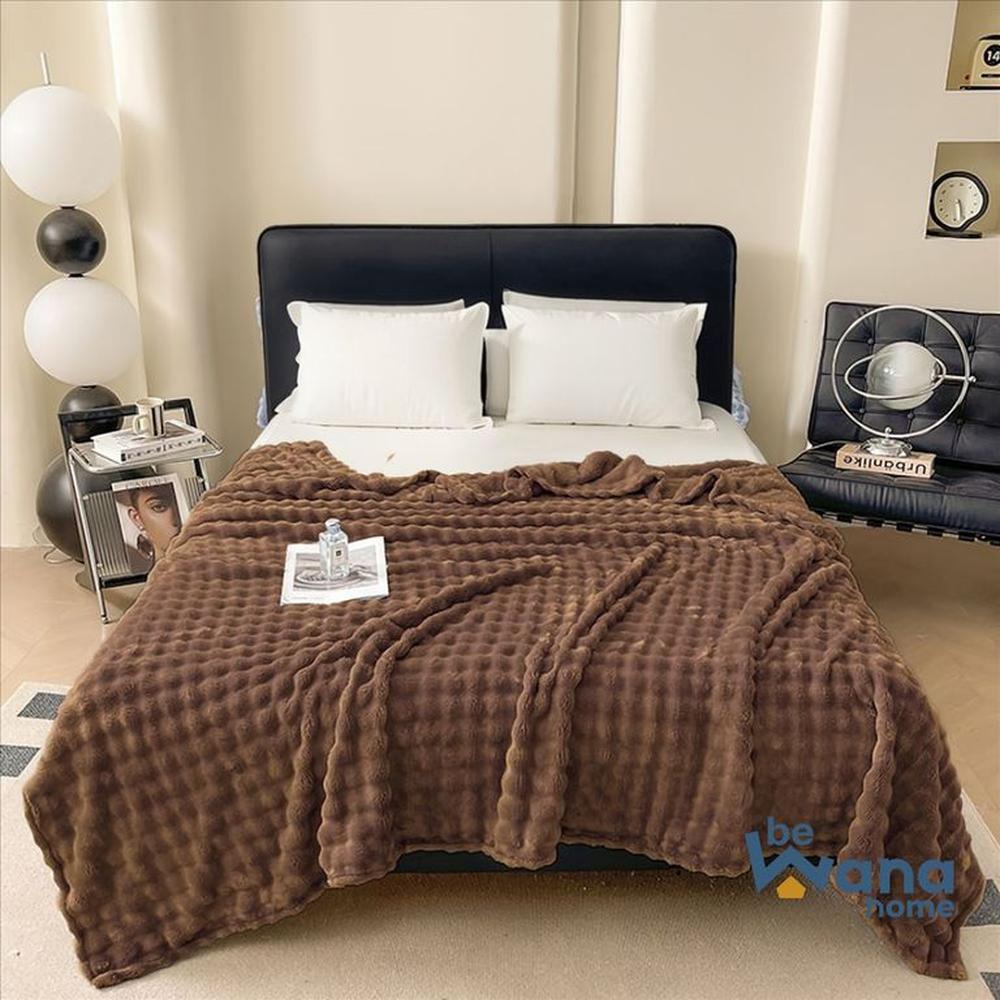 Manta Antialérgica Piel de Oso Queen Bronw