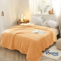 Manta Antialérgica Acalanada con Carnero Sherpa 2PLZ Naranja