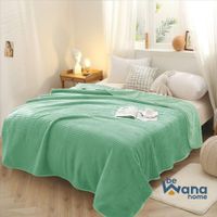 Manta Antialérgica Acalanada con Carnero Sherpa 2PLZ Verde Agua