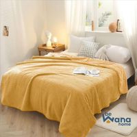 Manta Antialérgica Acalanada con Carnero Sherpa 2PLZ Amarillo