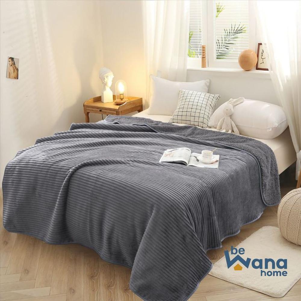 Manta Antialérgica Acalanada con Carnero Sherpa 2PLZ Gris