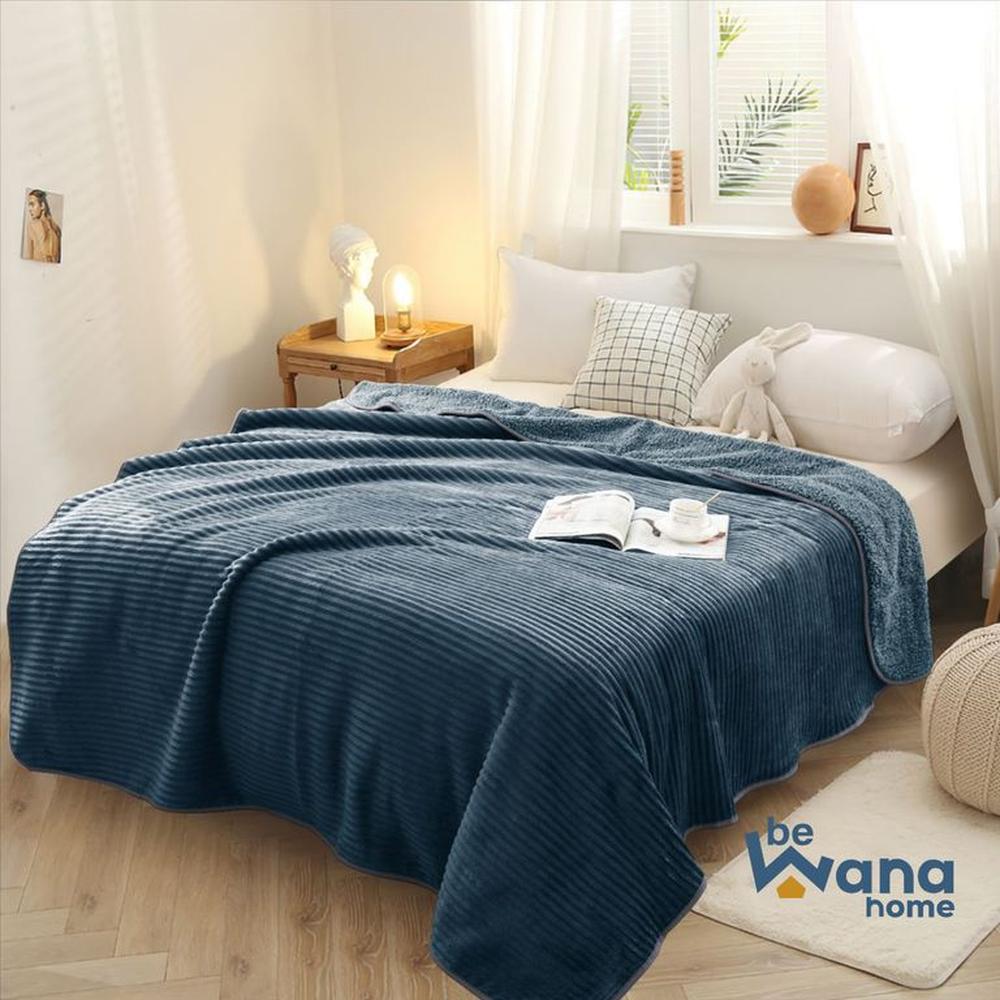 Manta Antialérgica Acalanada con Carnero Sherpa 2PLZ Verde