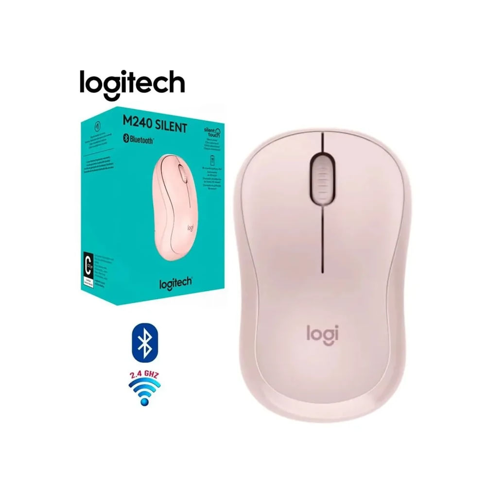 MOUSE LOGITECH M240 SILENT WIRELESS BLUETOOTH ROSE