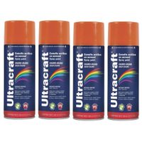 Spray Pintura color NARANJA, 4 UNIDADES ULTRACRAF TRUPER