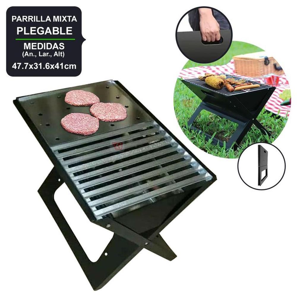 Parrilla Portátil Plegable a Carbón MIXTA.