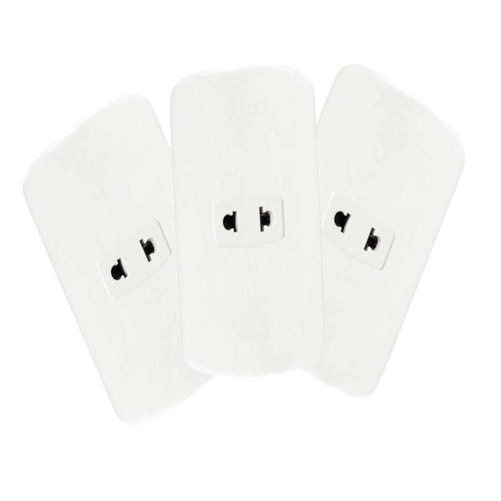 pack 3 unidades Tomacorriente simple clásico home light