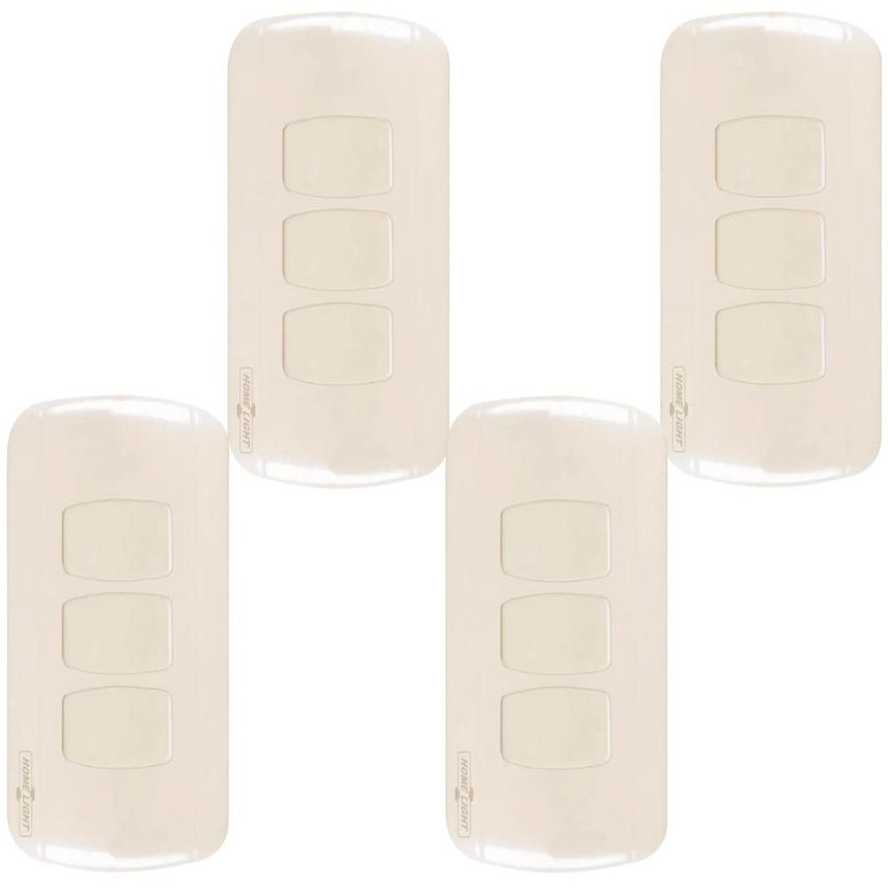 pack 4 unidades interruptor triple clásico home light