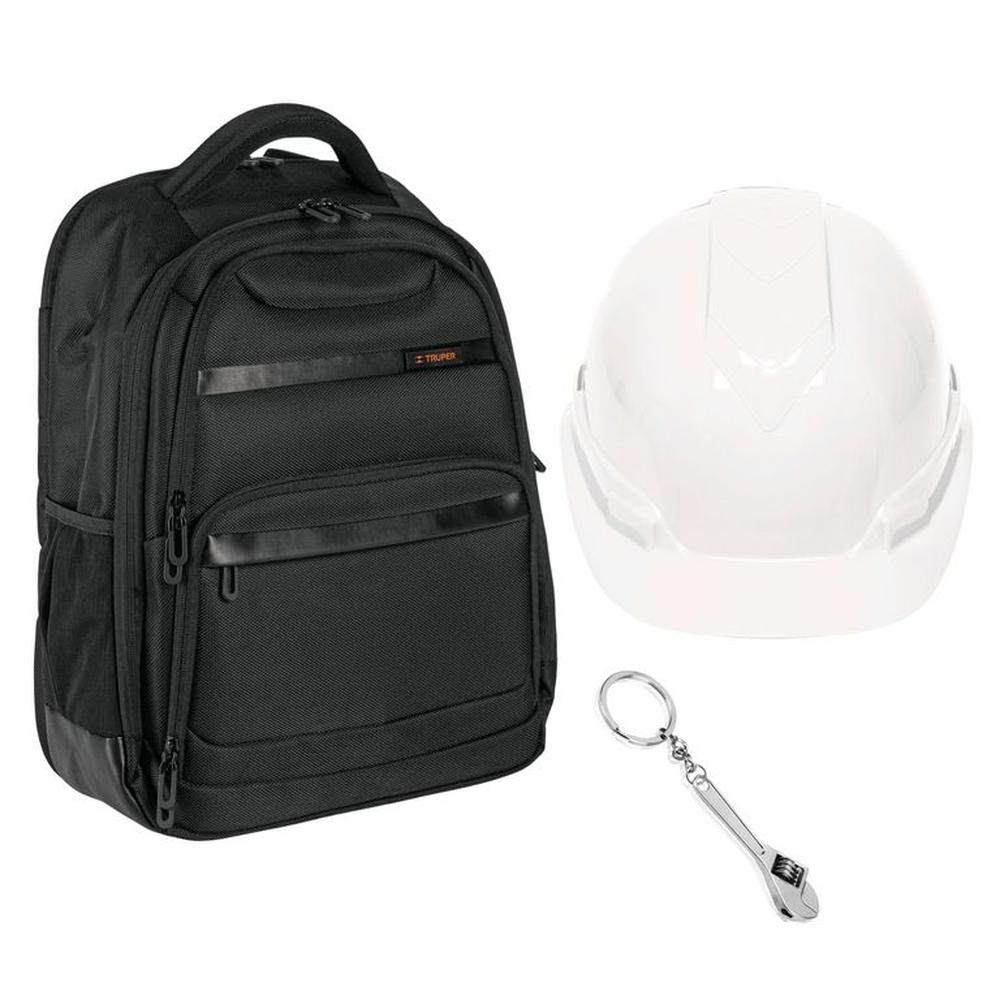 kit ingeniero mochila portalaptop casco de ingeniero casco blanco