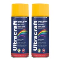 Pintura spray color amarillo CAT,  pack 2 unidades ULTRACRAF TRUPER