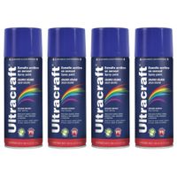 Pintura spray color AZUL MARINO, 4 UNIDADES ULTRACRAF TRUPER