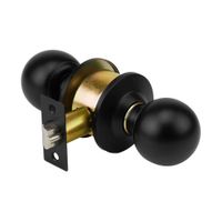 CHAPA BOLA Cerradura pomo negro esfera entrada HERMEX