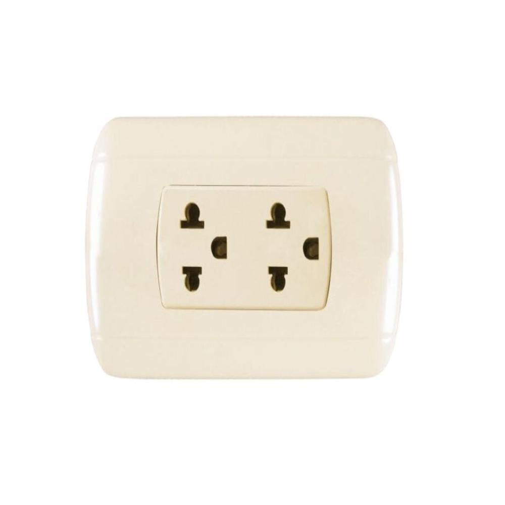 Tomacorriente Doble clásico home light