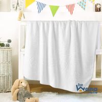 Manta para Bebe Suave Polar Alto Relieve White
