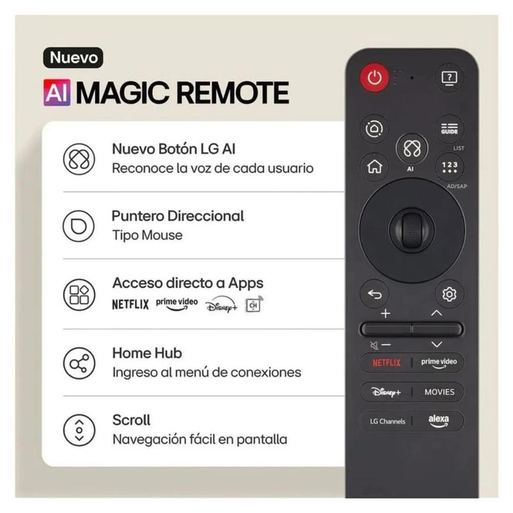 Control Magic LG MR25GA AI Modelo 2025 - Negro