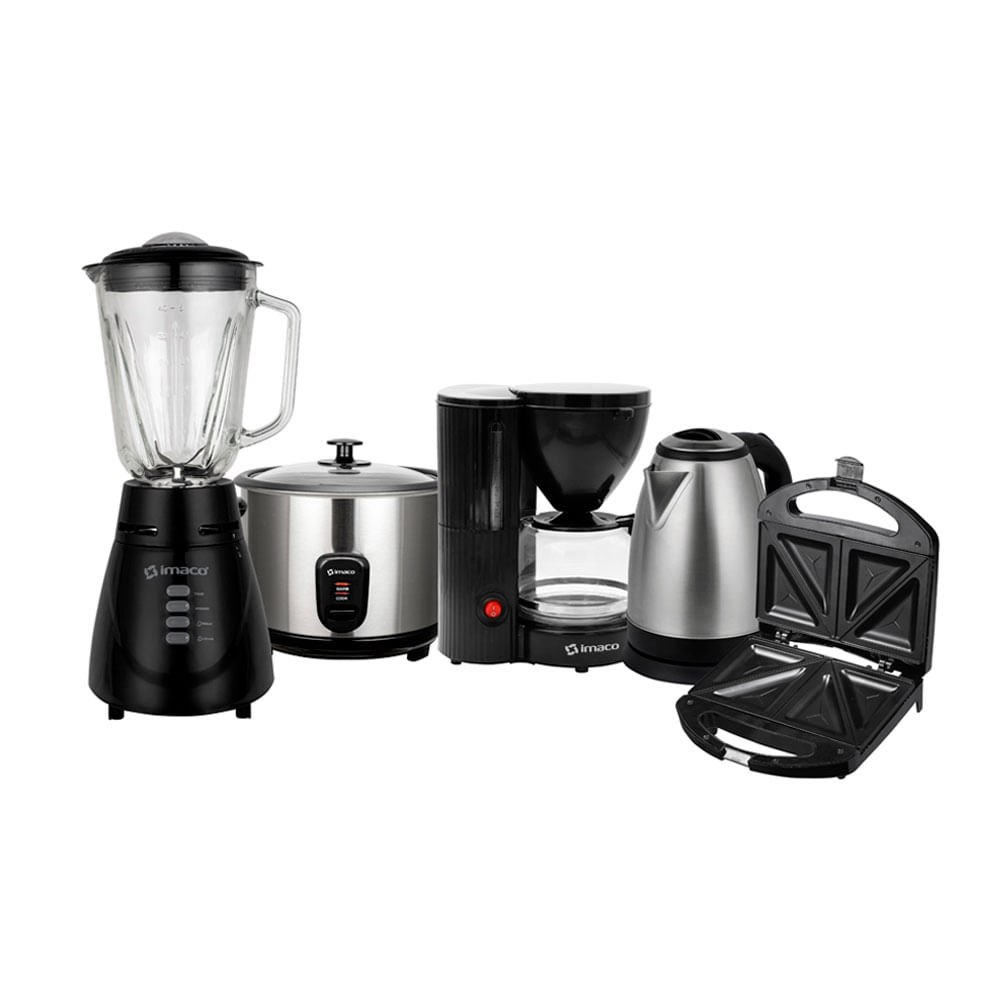 Combo Licuadora Imaco+ Arrocera+Hervidor+Sandwich+Cafetera