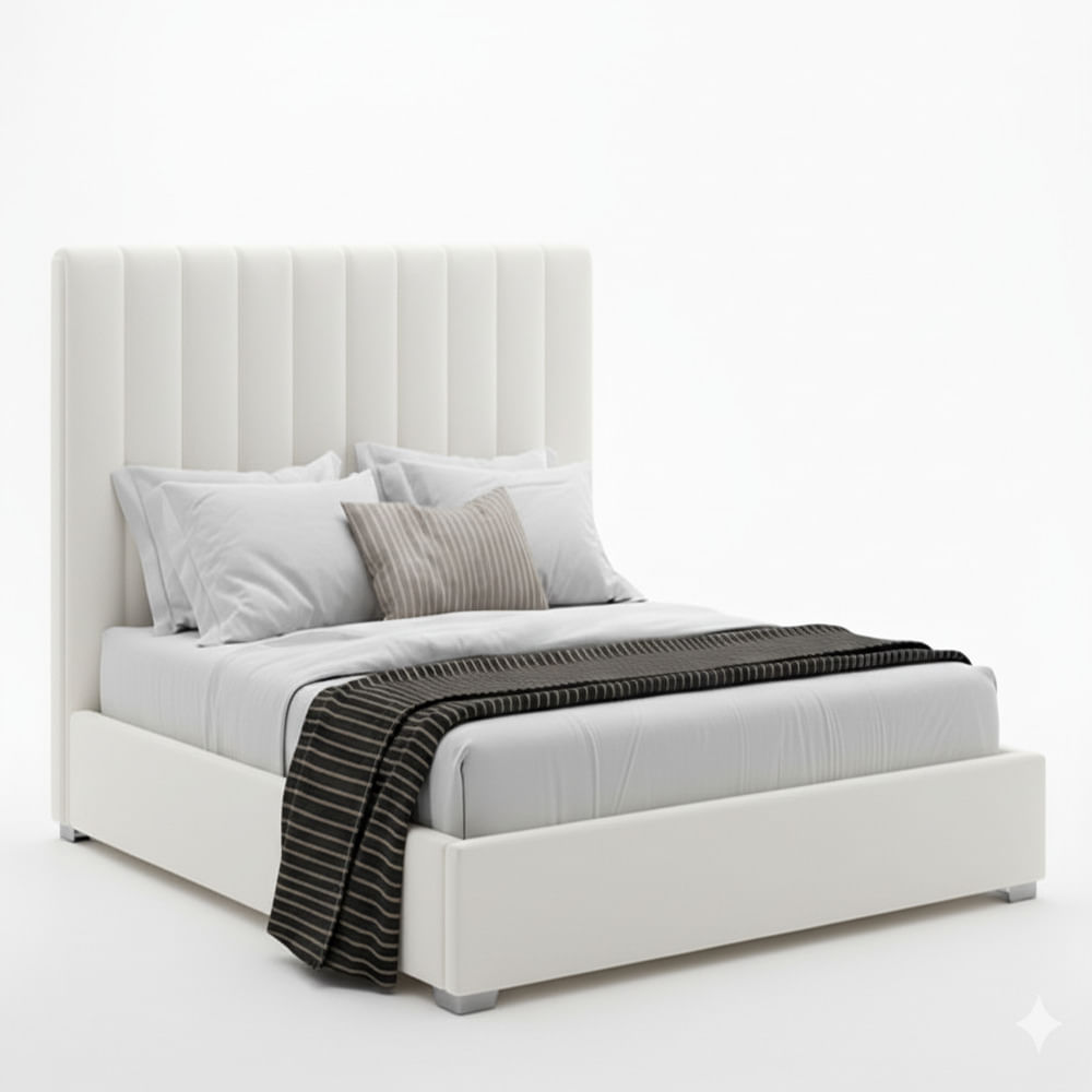CAMA ACANALADA BLANCA RENOVA HOME