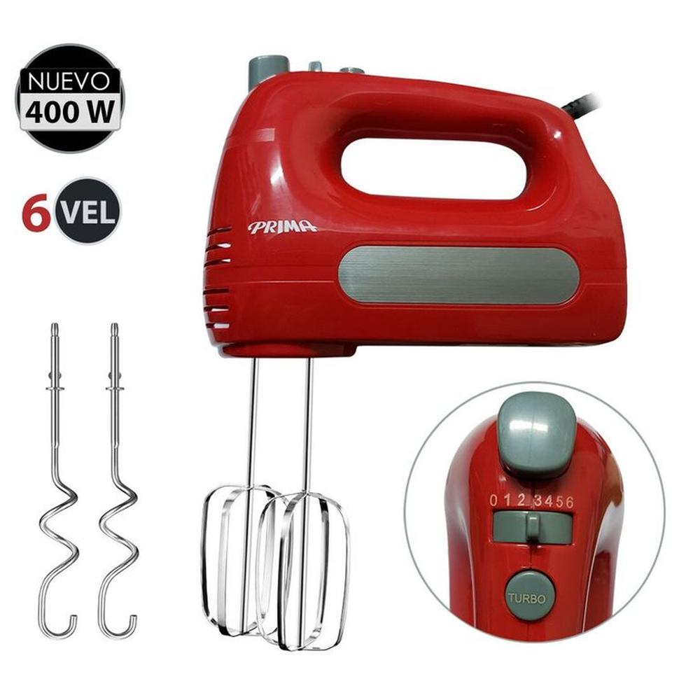 Batidora de Mano 400 Watts 6 Velocidades HM9105E-GSB Rojo