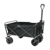 Carrito Mesa De Camping Playa Plegable Tabla Metálica Marrón Multiuso Negro - Negro