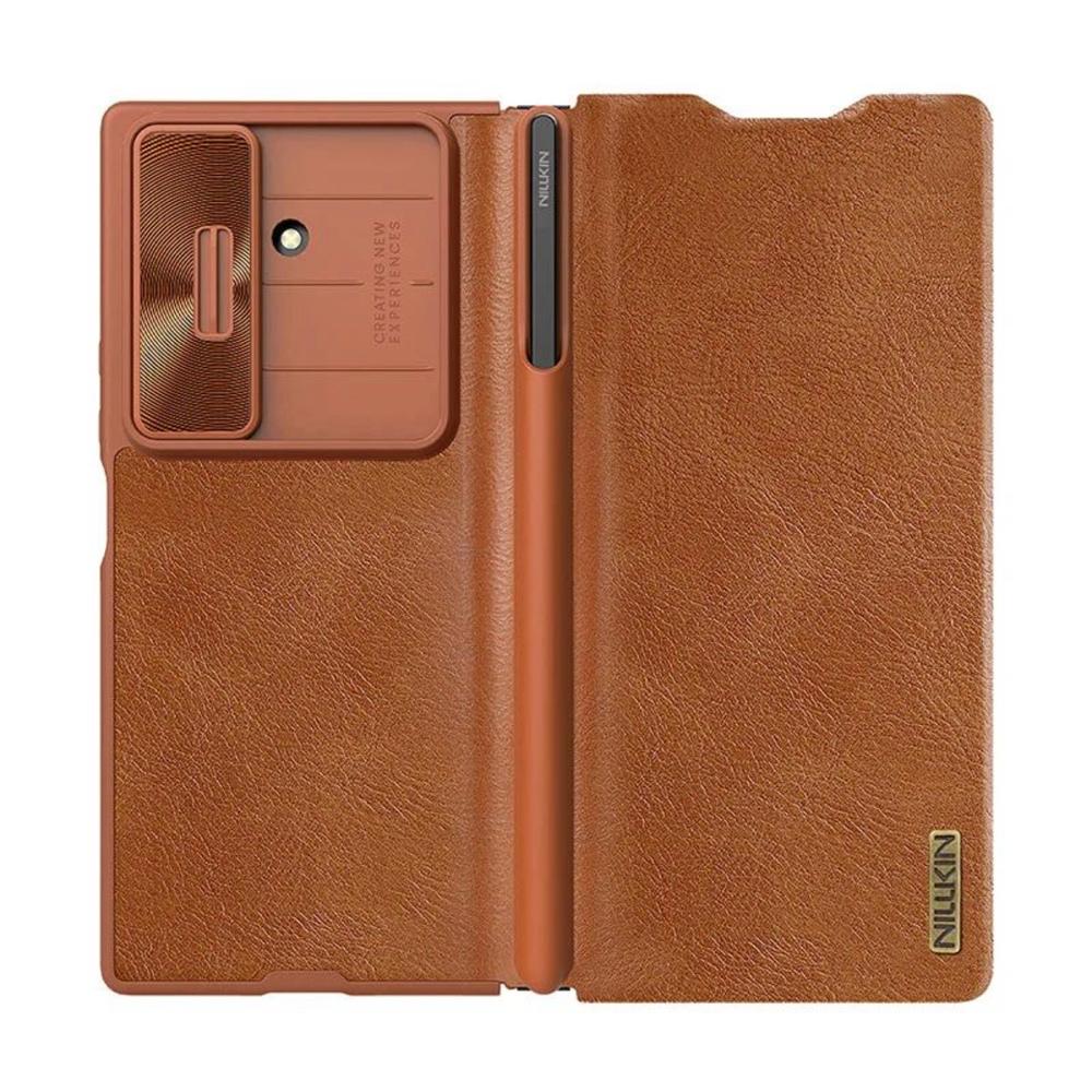 Case Nillkin Qin Pro Leather Fold para ZFold 7 Marron