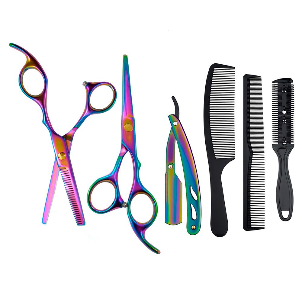 Combo Tijeras De Peluqueria Dragon Scissors Tornasolado