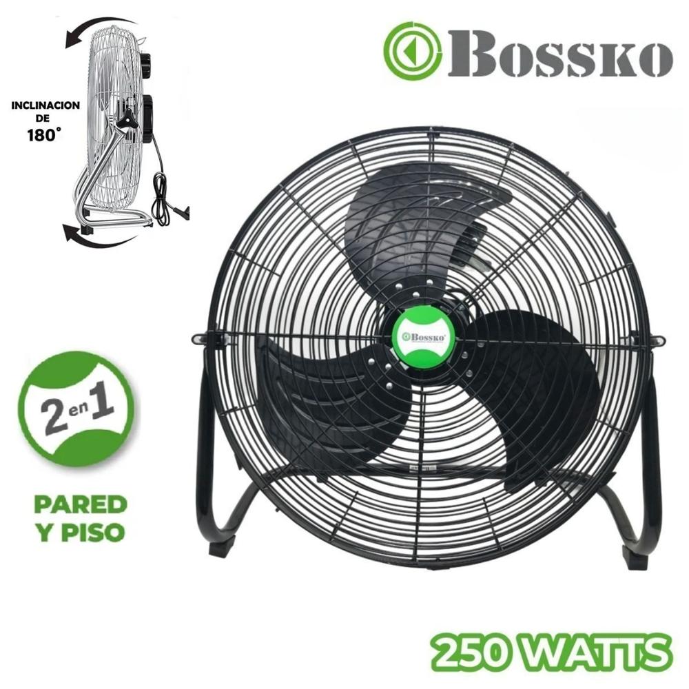 Ventilador Bossko de 18 pulgadas BK-8226VP/NG  250 Watts Color Negro