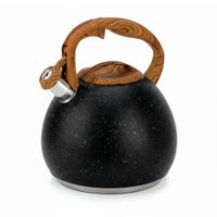 Tetera Silbadora Acero Inox Acabado Granito 5 Litro Negro