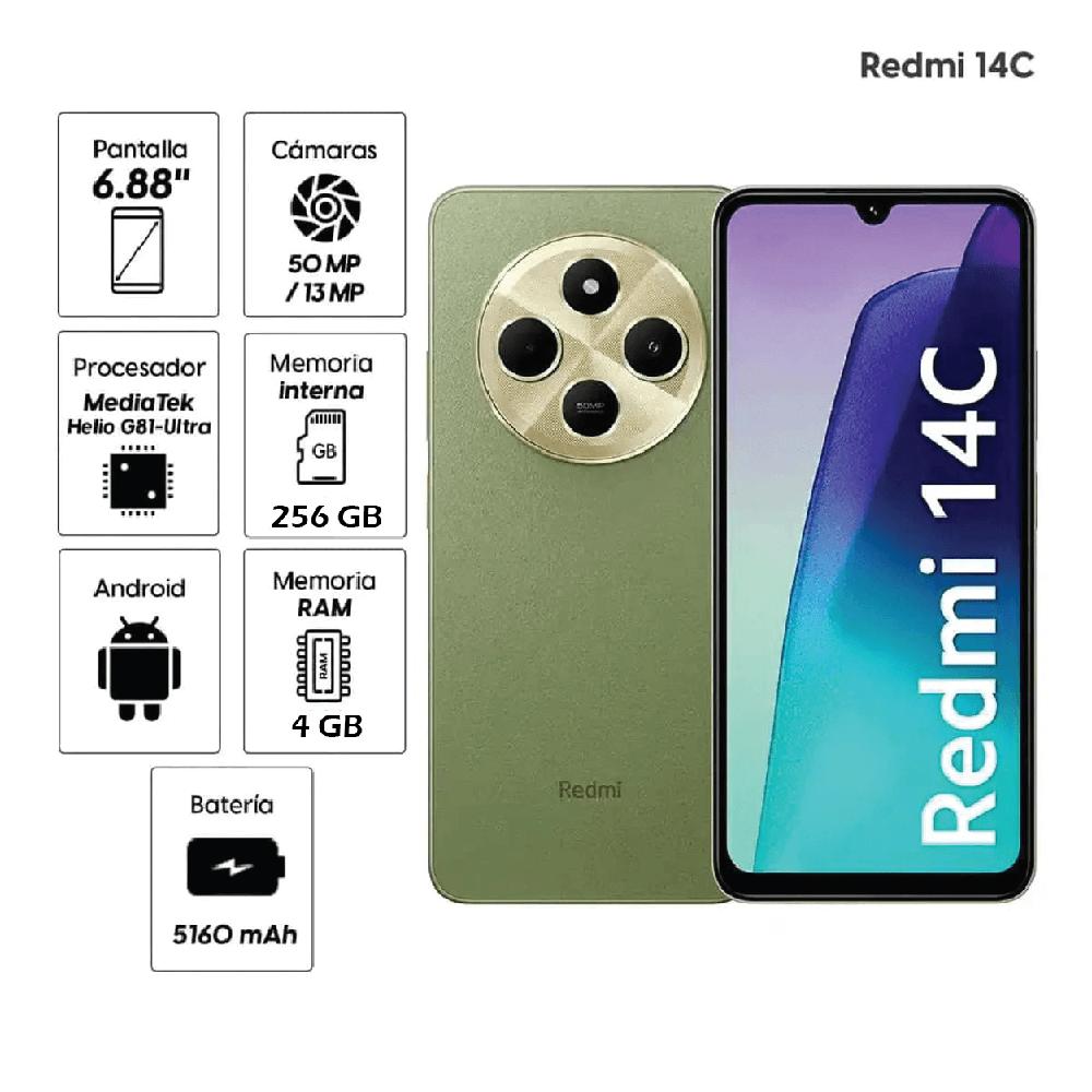 Xiaomi Redmi 14C 4GB RAM 256GB 50mpx - Verde