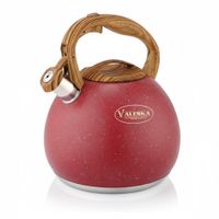 Tetera Valeska Estilo Roca Volcánica Con Silbato 5 Litros Rojo