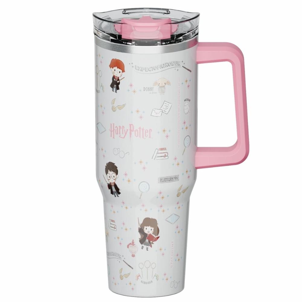 Mug termo Harry Potter con asa Chibi 1200 ml rosado