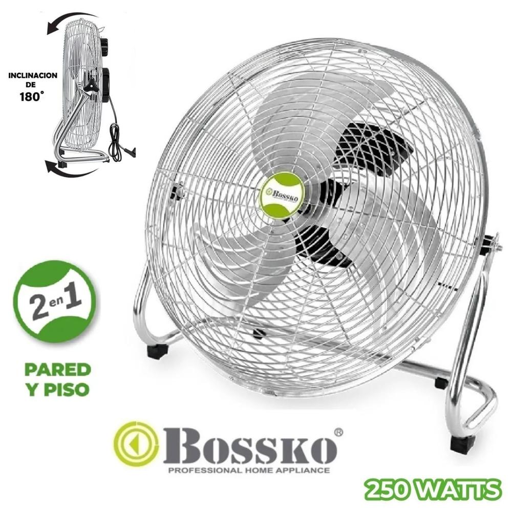 Ventilador Bossko de 18 pulgadas BK-8226VP  250 Watts Color Plateado