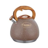 Tetera Valeska Estilo Roca Volcánica Con Silbato 5 Litros Marrón