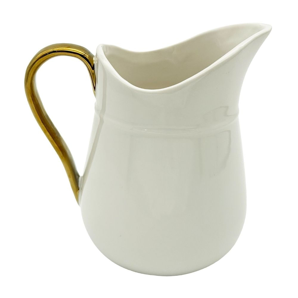 Jarra Cremera 14cm Cerámica Borde Dorado Top Chef Orange