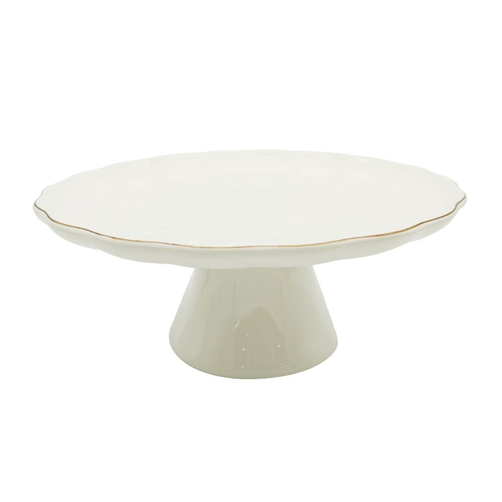 Porta Torta 26cm Cerámica Filo Dorado Top Chef Orange