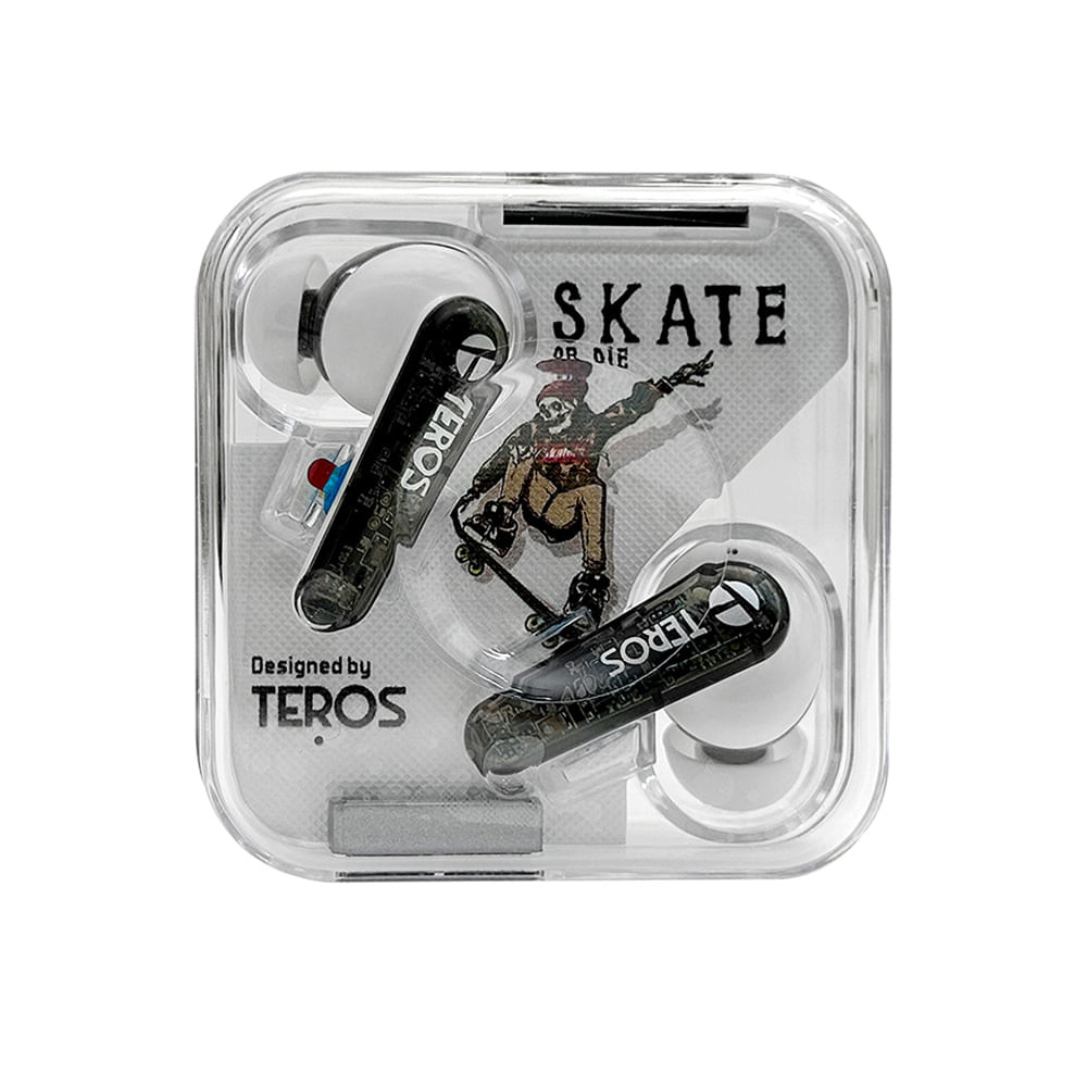 Audifono Bluetooth Tws Teros Te-8072n Negro Blanco