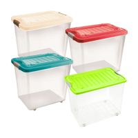 Combo Reyplast: 4 Cajas de Plástico Movil Suprema #40 - Color Aleatorio