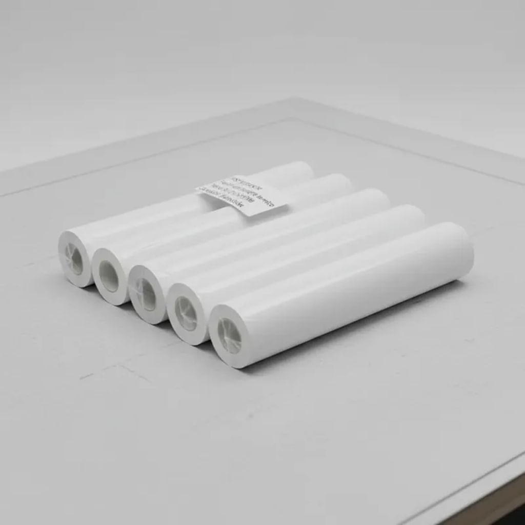 Paquete de 5 rollos contómetro papel térmico 210x35mmx19mm 55g A4 blanco