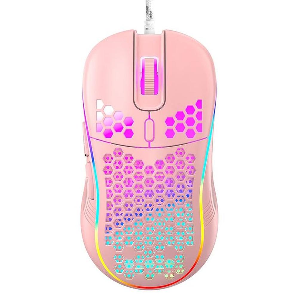 MOUSE GAMER RETROILUMINADO ROSADO