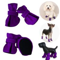 ZAPATOS IMPERMEABLES PARA PERROS Y MASCOTAS MORADO-S