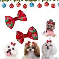 MOÑO PARA MASCOTAS SIMPLE - NAVIDEÑO ROJO 4cm
