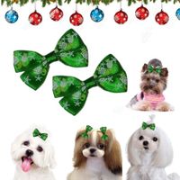 MOÑO PARA MASCOTAS SIMPLE - NAVIDEÑO VERDE 5cm